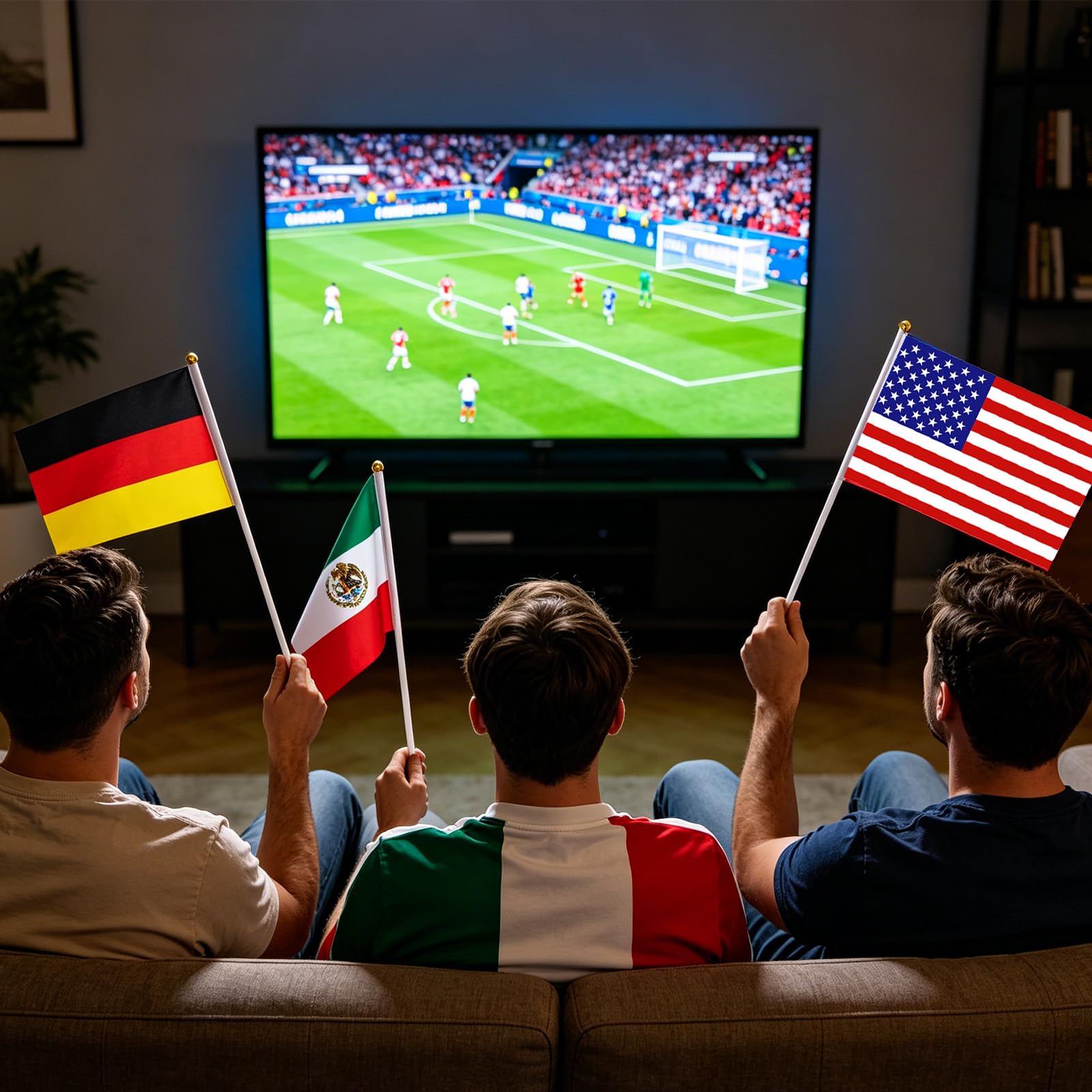 48 banderas de países pequeñas de mano doble cara para Mundial de Fútbol 2026