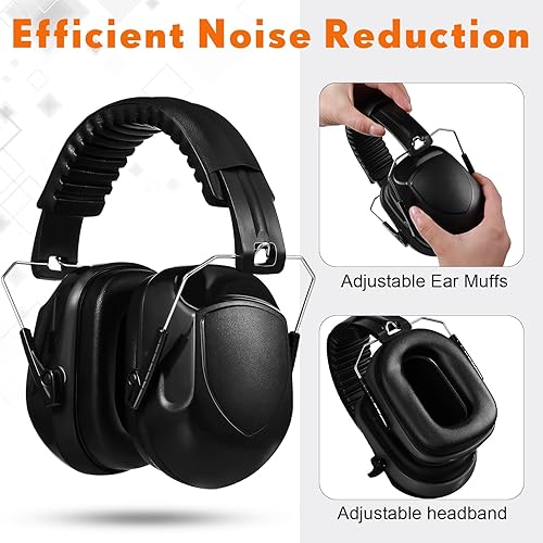 Miniatura 3 de Yunsailing Auriculares de reducción de ruido NRR 28dB Protección auditiva Orejeras Protección Auriculares para Disparo Construcción
