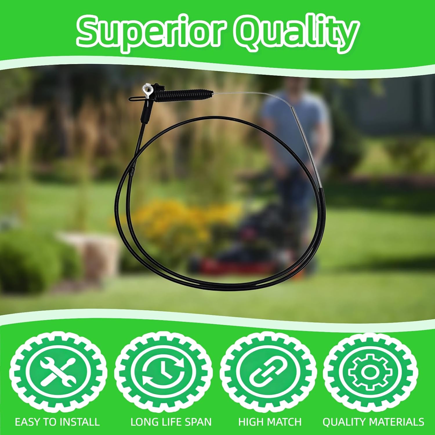 133-1998 Brake Cable Replacement for Toro 30" TimeMaster Lawn Mowers, Fits 20976 20978 21199 21200 21810 21811 Walk Behind Mower Blade Stop Control Cable