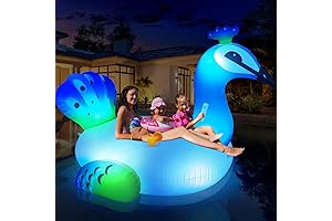 DeeprBetter Light-Up Peacock Pool Float
