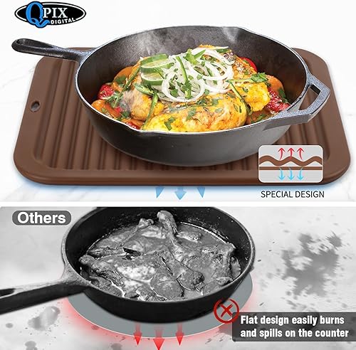 Vista 278 de Alfombrillas salvamanteles de silicona, soportes de silicona para ollas y sartenes calientes, tapetes resistentes al calor para mesas, encimeras