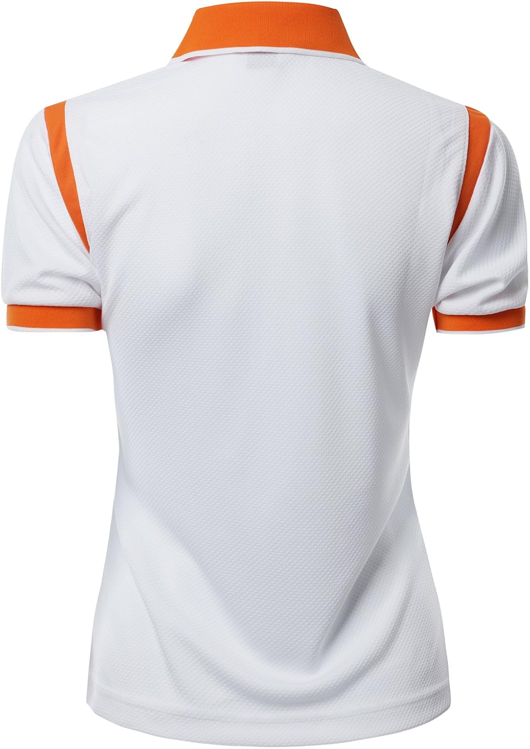 Women's Coolmax 2 Tone Collar Zipup Polo T-Shirt at  Women’s Clothing store