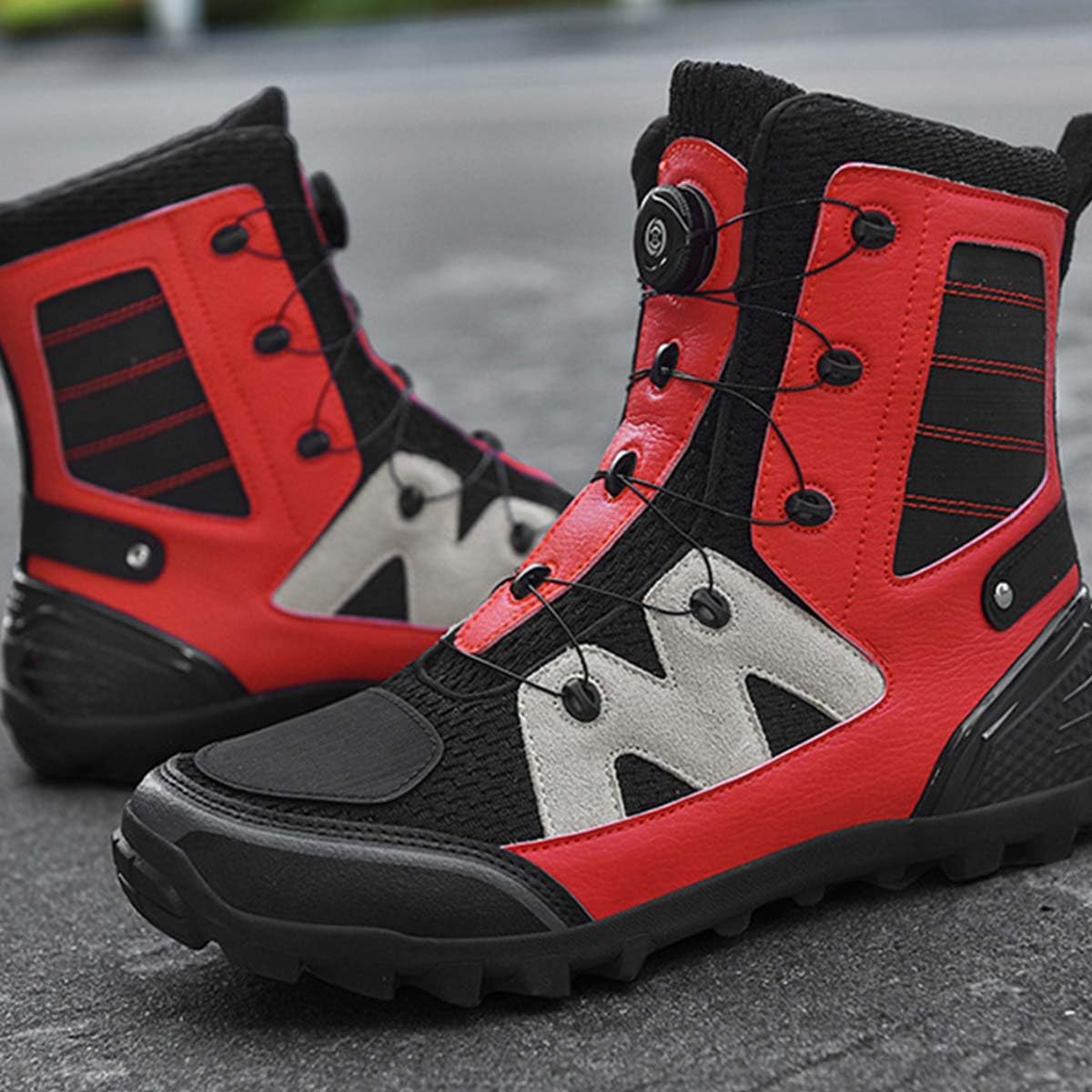 Scarpe Moto Uomo Scarpe Motocross Casual Traspiranti con Rinforzo Cambio Stivali Motociclisti Resistenti e Comode