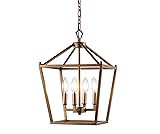 Pagoda Lantern Dimmable Adjustable Metal LED Pendant (4-light)