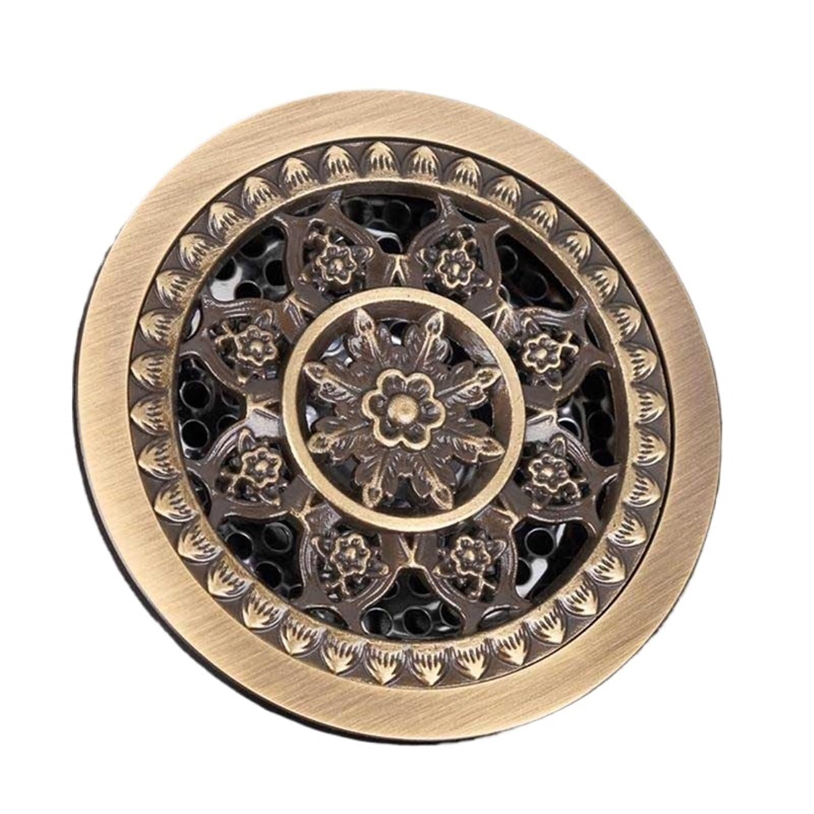 Drain de douche carré en acier inoxydable style laiton antique