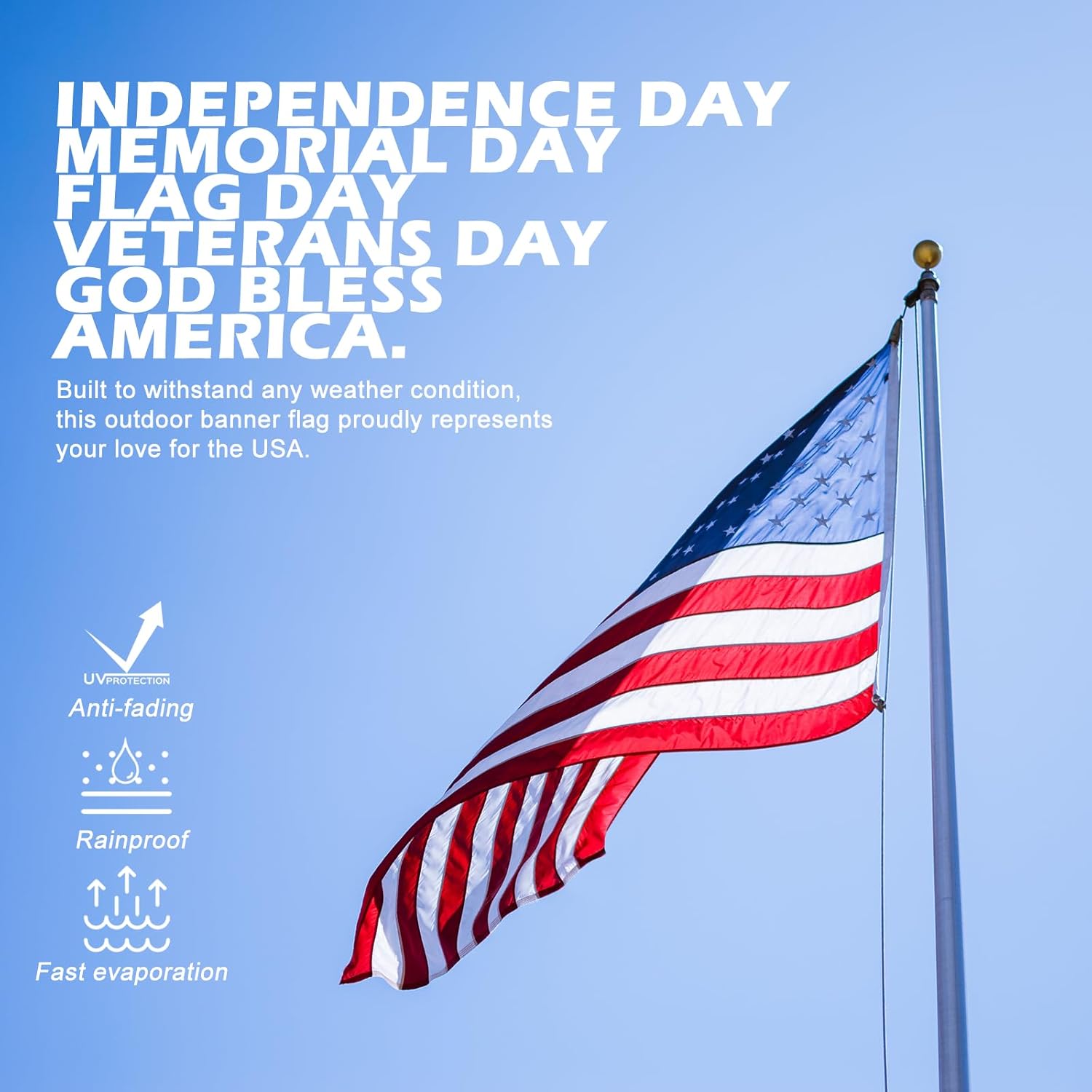 American Flag 6x10 FT for Outdoor - All-Weather Heavy Duty Durable USA Flag - Fade Resistant Outside Banner Flag (6X10 FT)