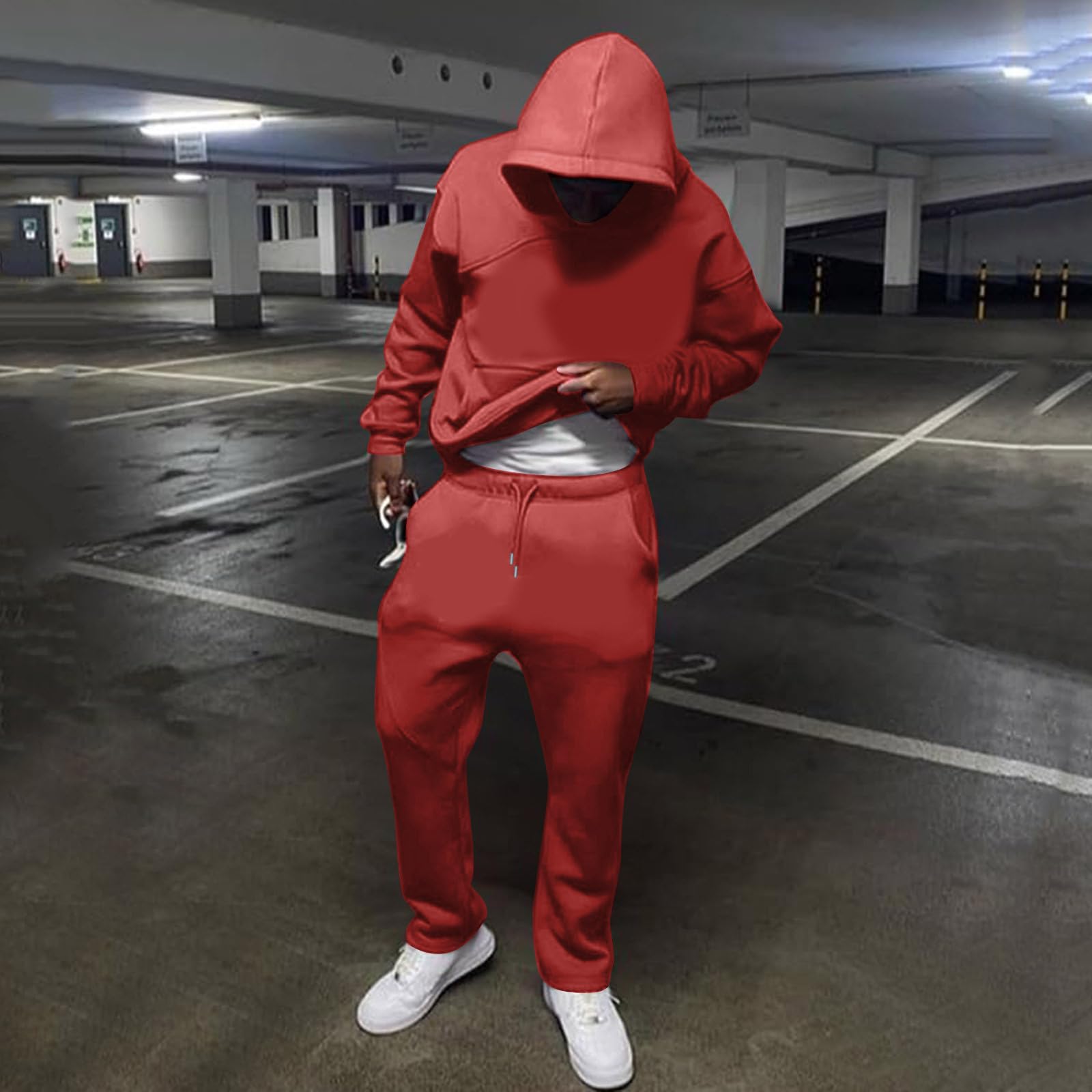 Tuta Uomo Completa Invernale Felpata Due Pezzi Felpa E Pantalone Set Tracksuit Tute Da Ginnastica Felpa Per Palestra Fitness Uso Quotidiano Tute Felpate Uomo