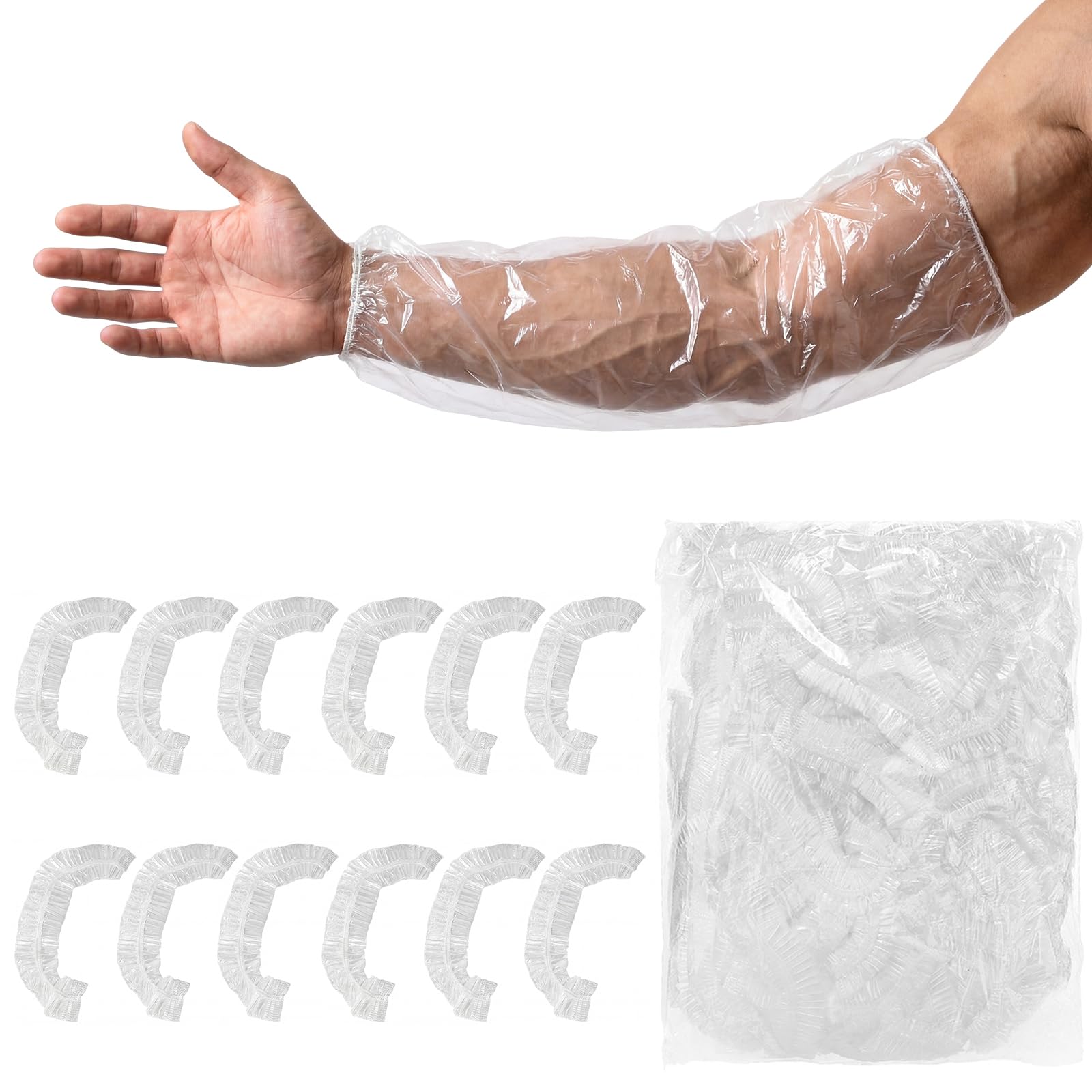 Mifoci 80 Pcs Disposable Picc Line Shower Cover Arm Protection,Transparent