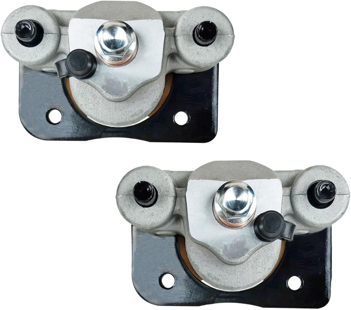 Front Left & Right Brake Calipers + Front Rear Brake Rotors Disc Set Compatible with Arctic Cat 250 300 366 400 450 500 650 700 1000 Thunder Cat OE # 1436-423 1436-422 1436-164 0402-009