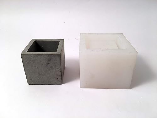 Silicone mold 2" Small Cube Tray Storage Box Jewelry Box Geometric Mould Cast Concrete Plaster Succulent Candle Holder Square