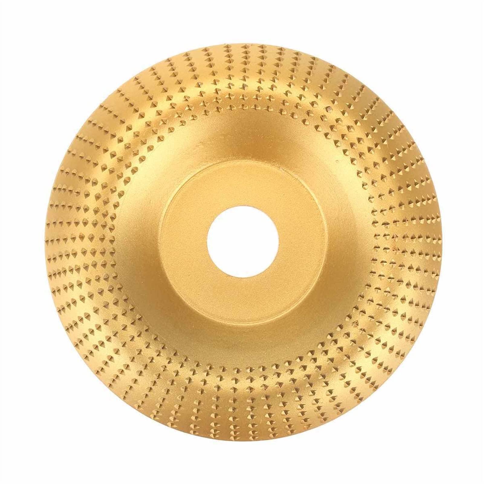 Muela de Ángulo de Madera, Herramienta Rotativa de Tallado Y Lijado, Disco Abrasivo para Amoladora Angular, Discos de Muelas Abrasivas Moldeadoras de Carburo de Tungsteno/Gold/110Mmx22Mm
