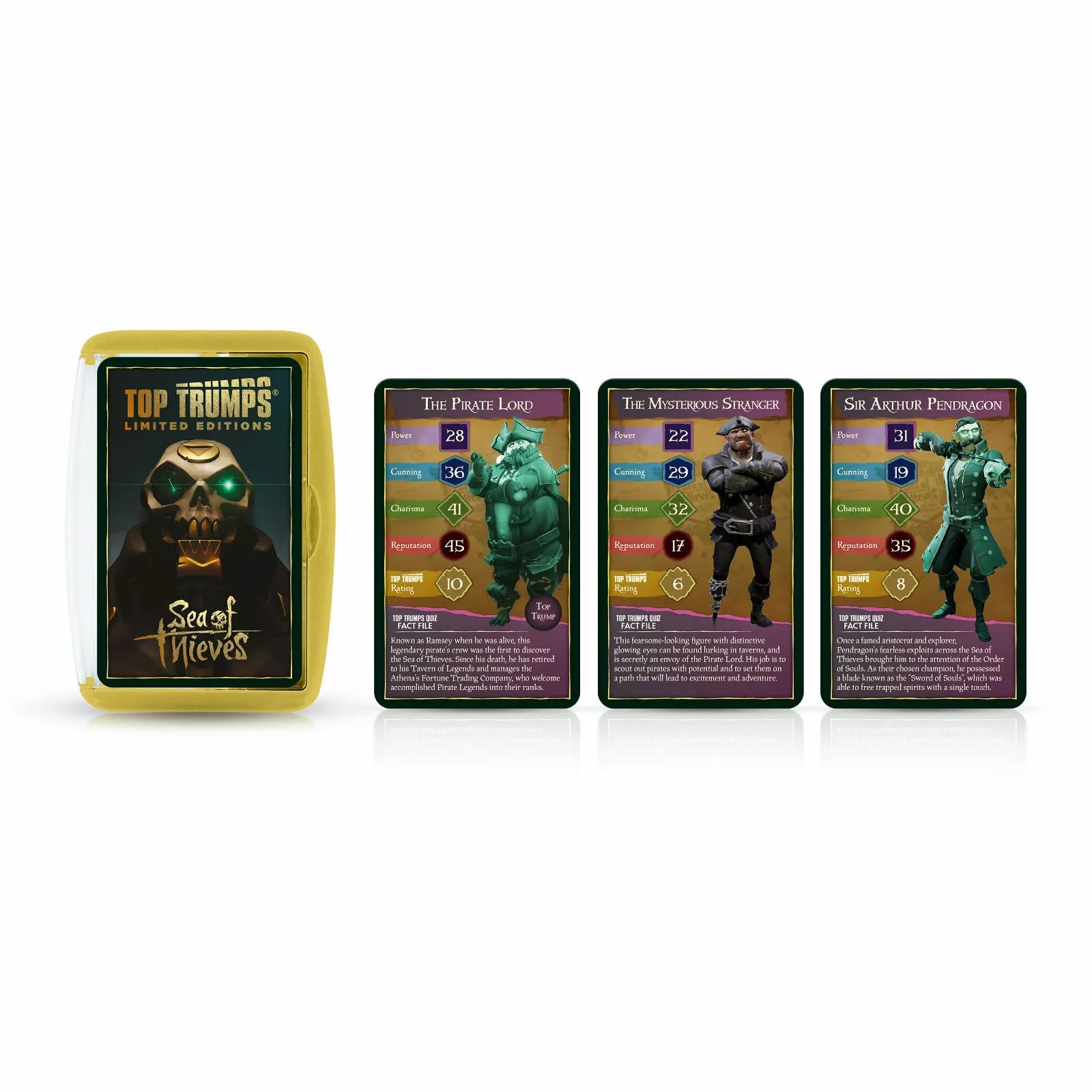 Top Trumps Card Game – Sea of Thieves Limited Edition Pirate Adventure Strategy Game for Kids & Teens Collectible Deck Winning Moves Ages 12+ Travel-Friendly Rare Version