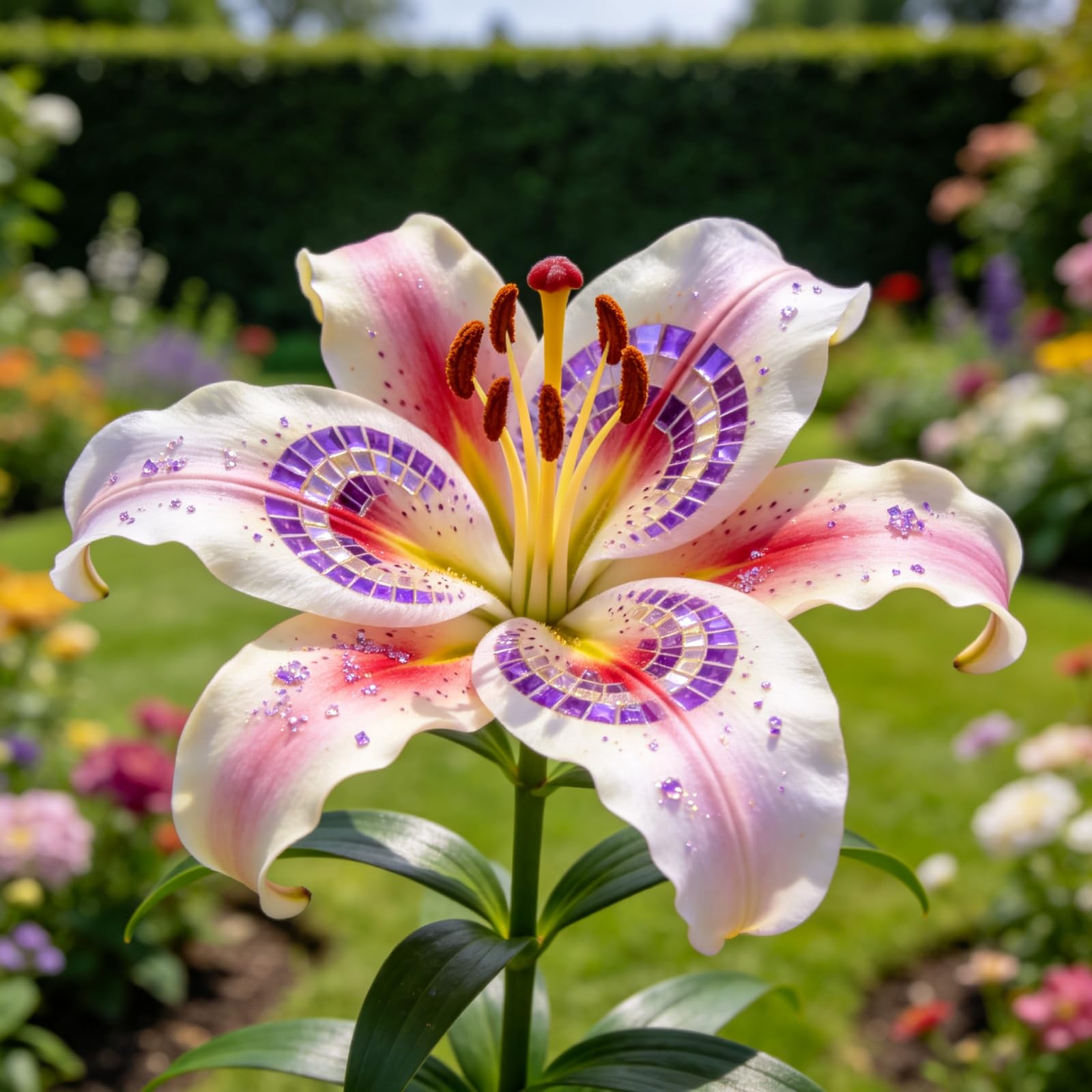 Erlesene Außenflächendekoration, winterrobuste, langanhaltend blühende Lilien mühelos zu setzen-10Rhizome-G