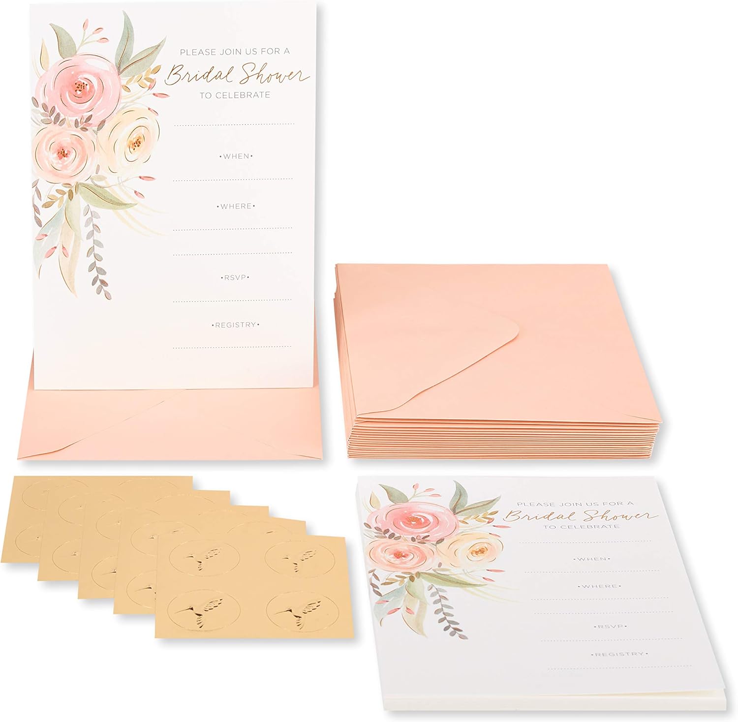 Buy Papyrus Bridal Shower Invitations, Floral (20Count) Online at