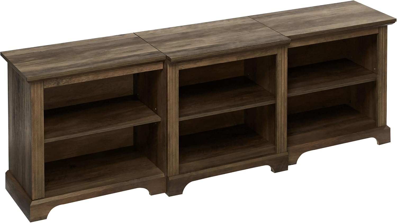 Rockpoint 70inch Modern TV Stand Storage Media Console Entertainment Center for TVs up to 80,Rustic Oak Modern TV Stand 70inch Rustic Oak