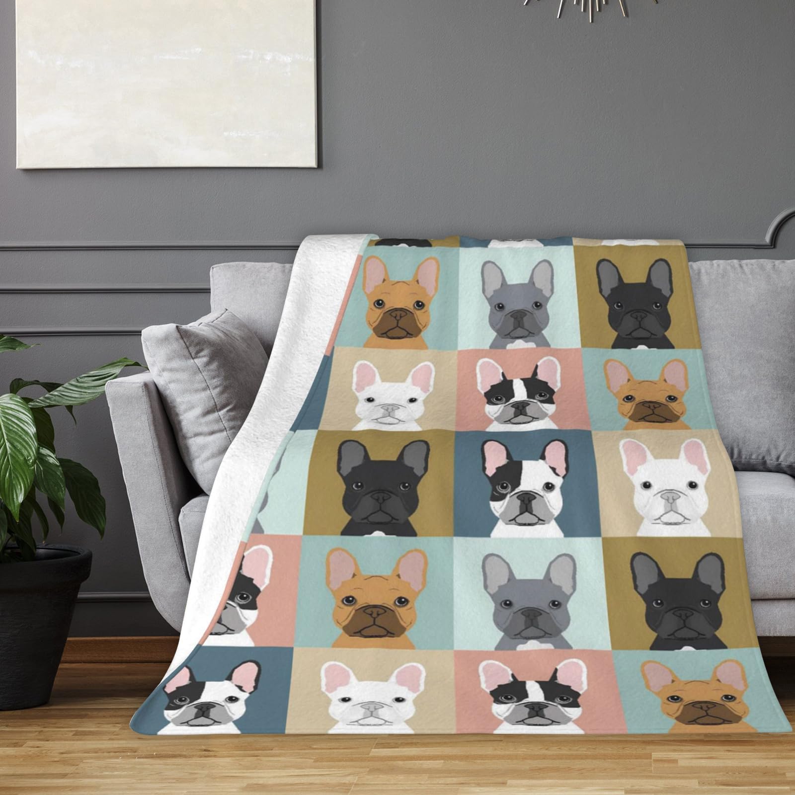 Newhomestyle French Bulldog Blanket, Cozy Bulldog Dog Blanket and Throws - Image 2