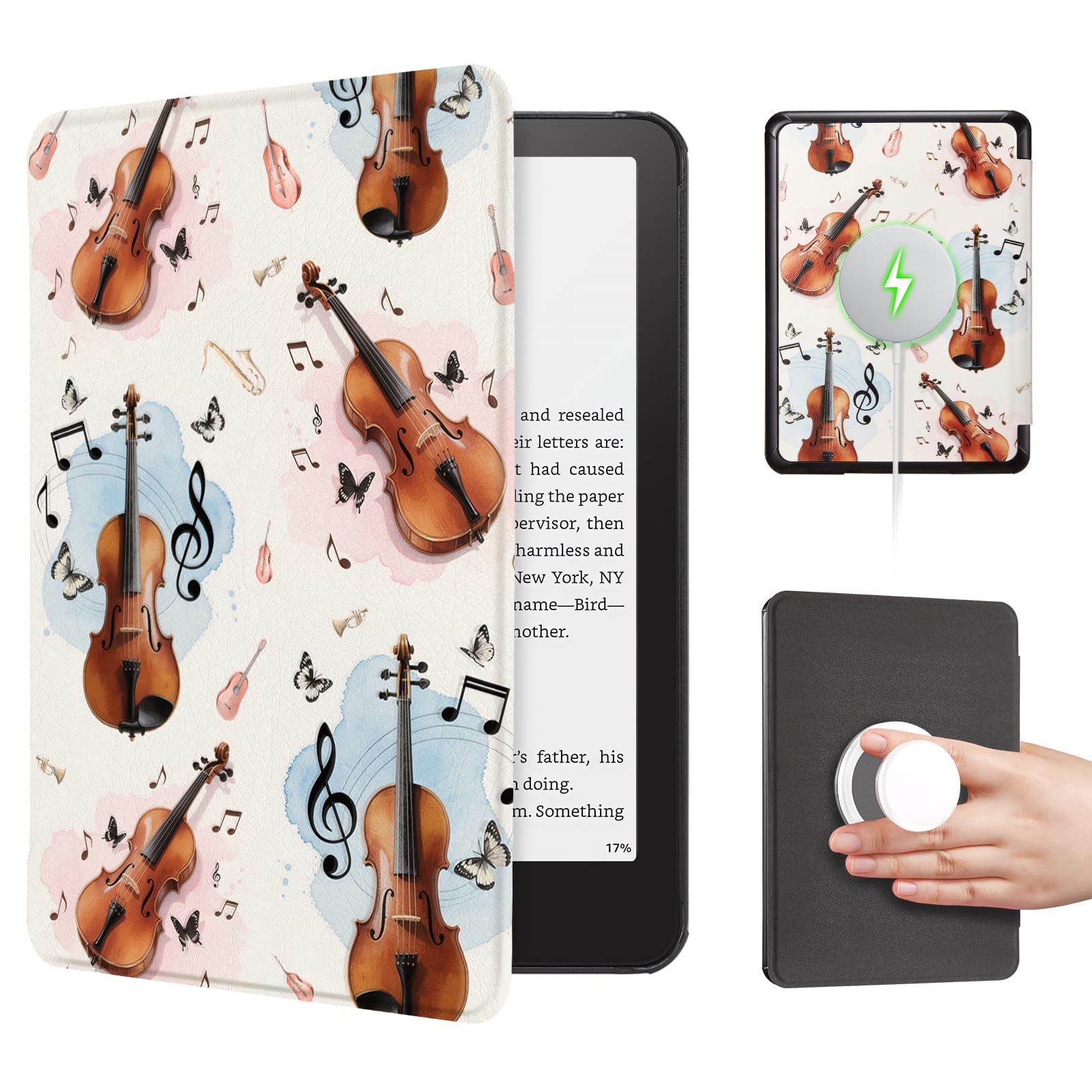 CoBak Case for 7" E-Readers - All New PU Leather Cover with Auto Sleep Wake Feature for E-Readers 2024 Released