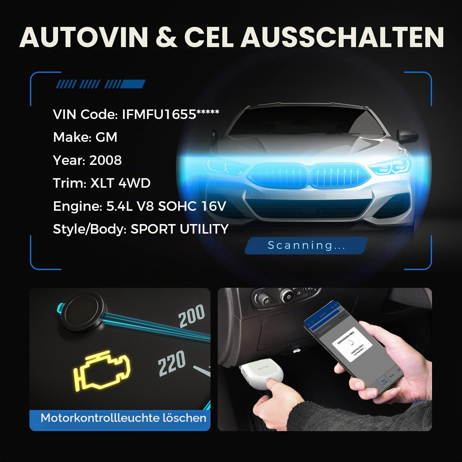 Autel MaxiAP AP200 OBD2 Diagnosegerät Auto, Bluetooth Kfz Diagnosegerät mit Vollständige Systemdiagnose &19 Reset, Sonderfunktion für Öl SAS EPB DPF BMS für iOS & Android,Lebenslange Kostenlose Update