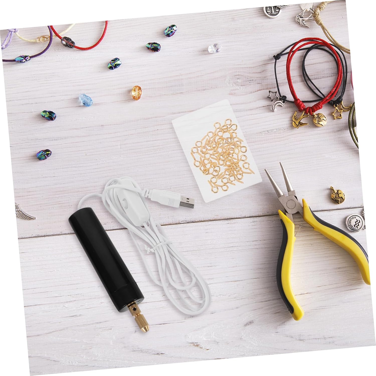 ANDRESLAD 1Set Mini Electric Drill Charging Handheld Electric Drill for Jewelry Making DIY Projects Durable and Portable Design for Crafting and Accessories image 4