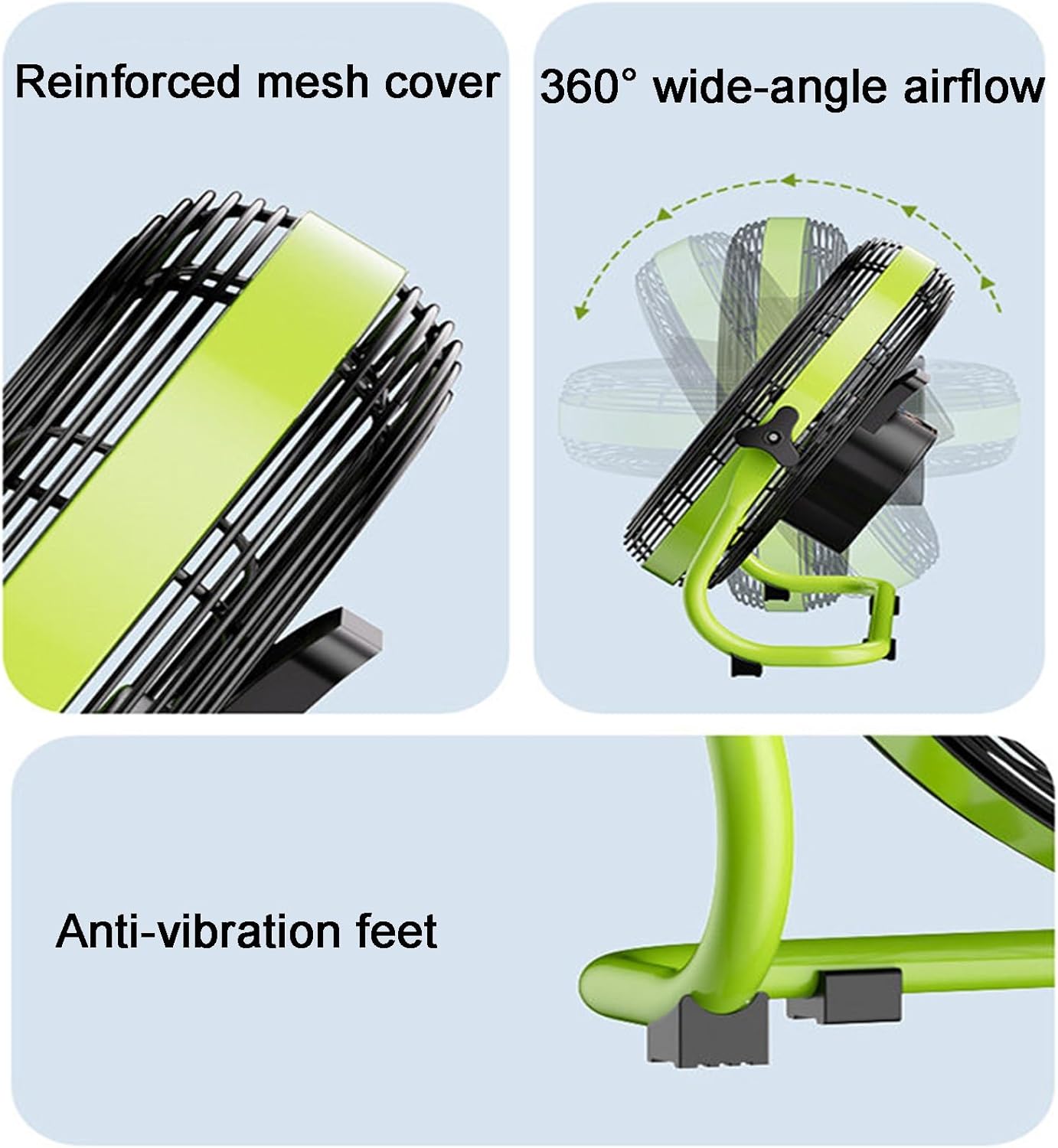 Home/Outdoor Solar Fan, Water Proof, 12 Speed Setups, 7-Meter Wind Speed, Portable Camping Fans, Aluminum Alloy Blades, Handle Included, Non-Vibration Feet
