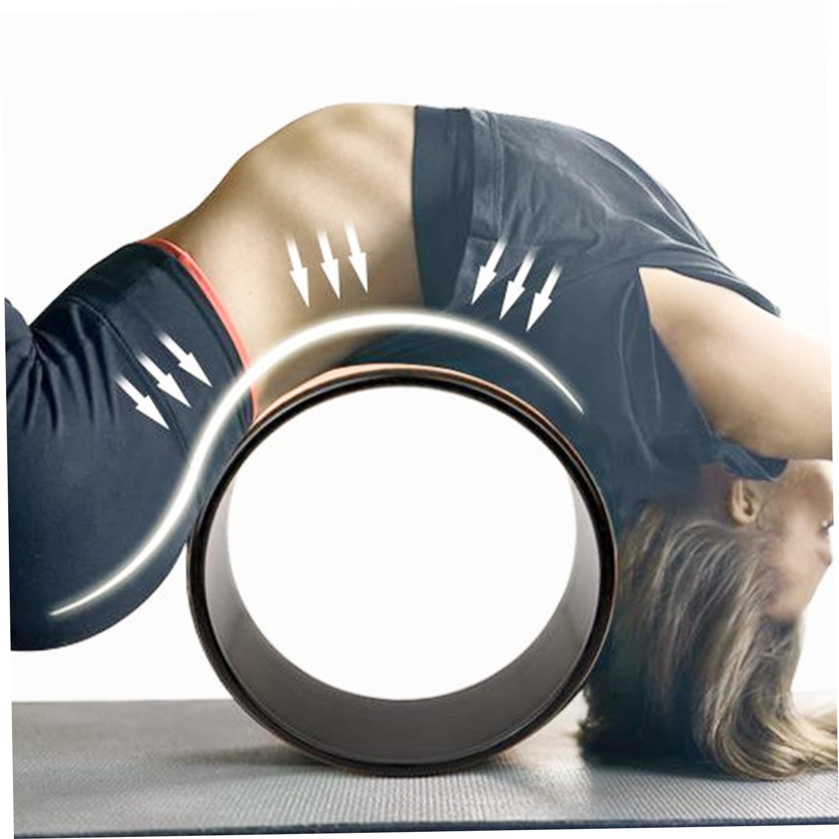 DECHOUS Rueda de Yoga Antideslizante de Corcho Natural 1 Pieza Rueda Dolor de Espalda y Entrenamiento de Flexión Equipo de Ejercicio para Estiramientos y Corrección Postural