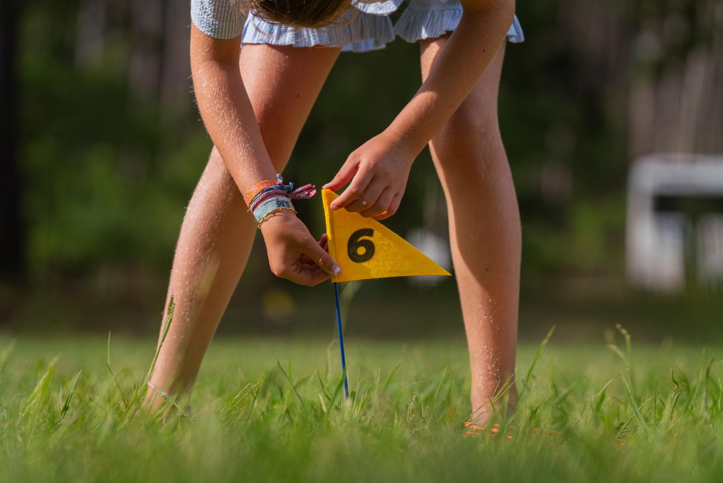 BS Toys – Set de Disc Golf en Plein air – 6 Drapeaux & 3 disques Ø25 cm – 1–3 Joueurs 6+