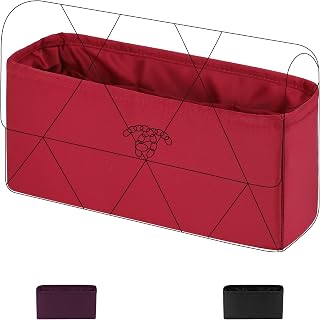 DGAZ Purse Organizer Insert for Chanel 19 Bags，Silk Bag Organizer，Luxury Handbag & Tote Shaper （Burgundy，19-Flap26）