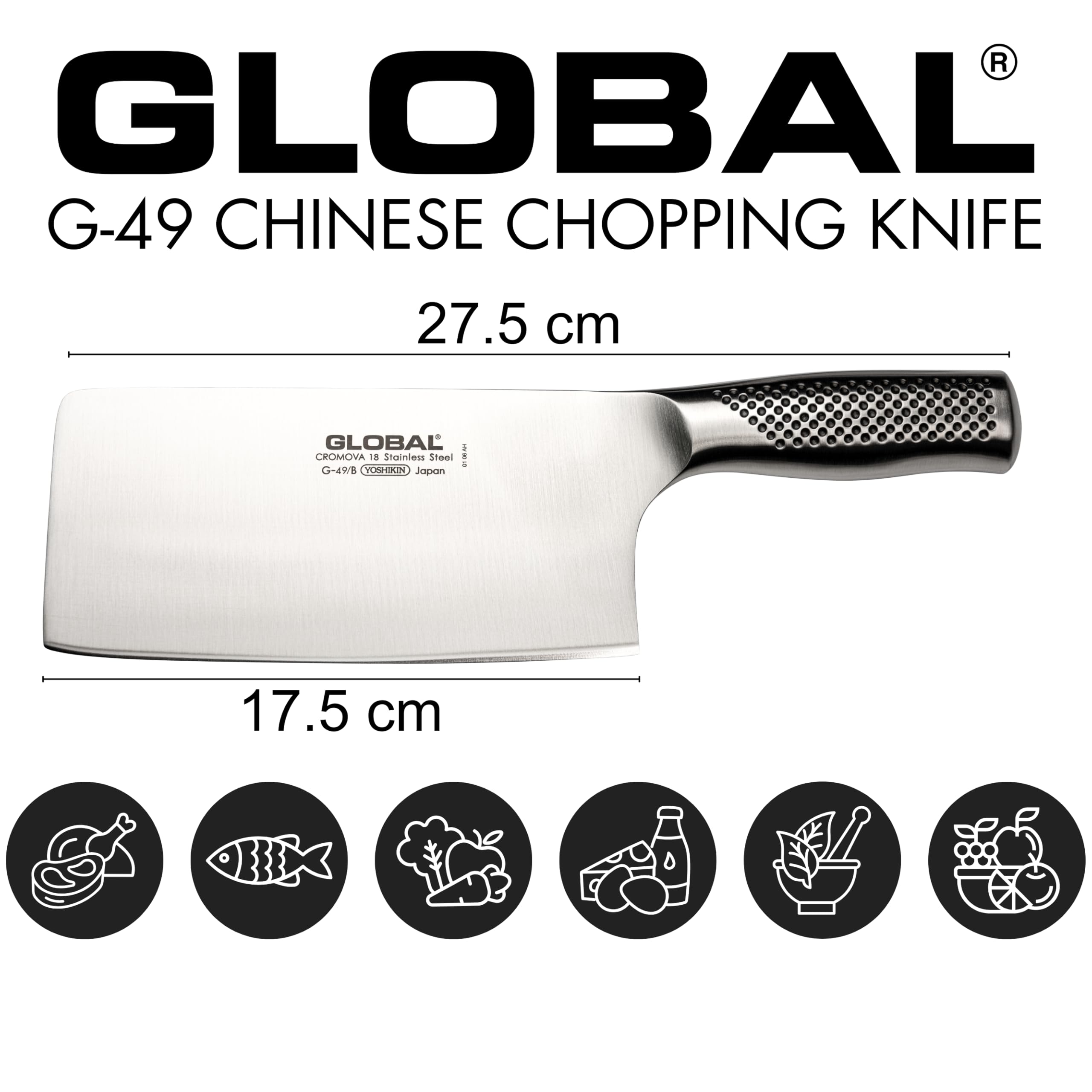 Global G-49 Chinesisches Hackmesser 18cm