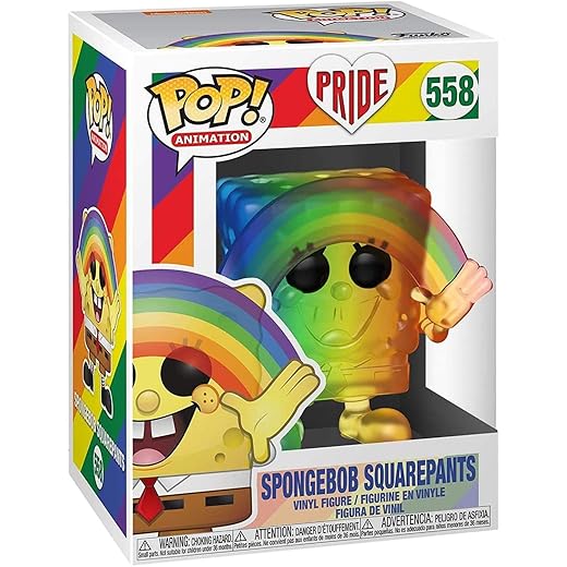 Sale Funko Pop! Animation: Pride 2020 - Spongebob (Rainbow), 3.75 Inches
