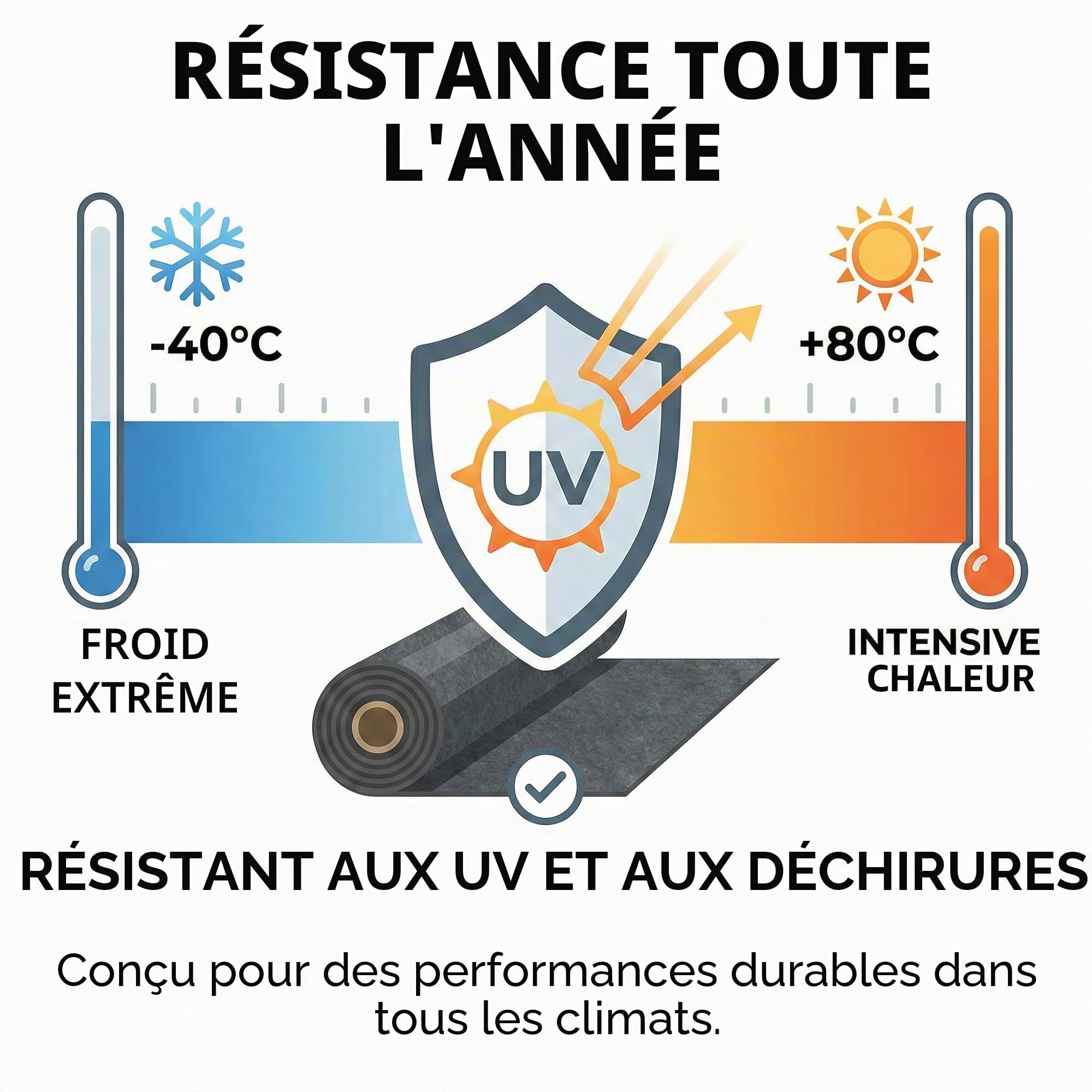 AFS Géotextile 170g/m² 20m x 1m | Feutre de Jardin Anti-Mauvaises Herbes, Drainage et Filtration, sous-Couche pour Gravier, Allée