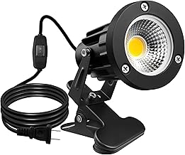 LED Clip Light Small Rainproof Waterproof Spot Light Outdoor 10W Equivalent to 100W Cord Length 3m Intermediate Switch Waterproof Sign Lighting for Signs Blackboard Lighting Outdoor Use [PSE