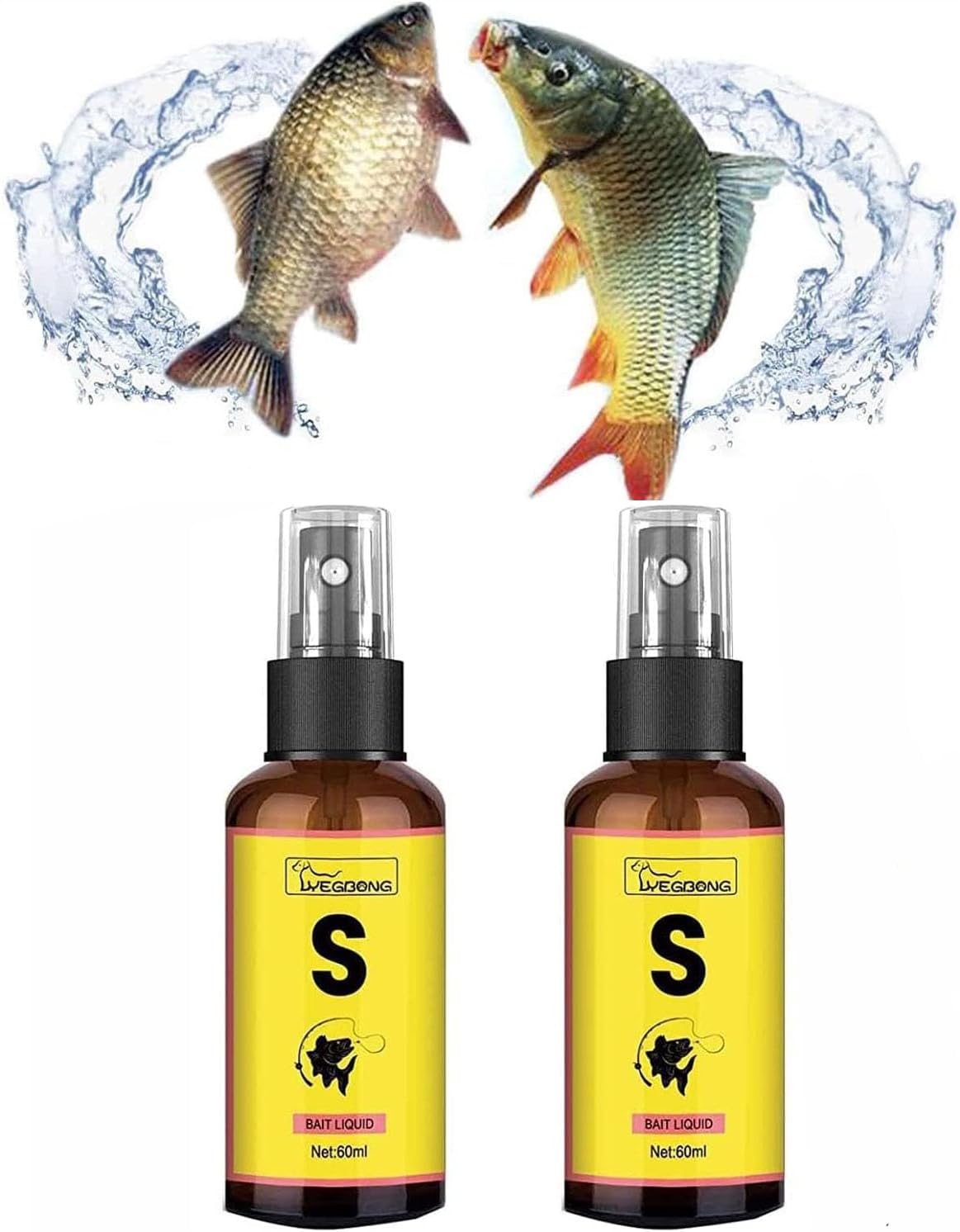 JCD 2Pcs Red Worm Scent Fish Attractants for Baits, [Upgrade-Version] High Concentration Fish Bait Attractant Enhancer, Fishing Equipment Accessories