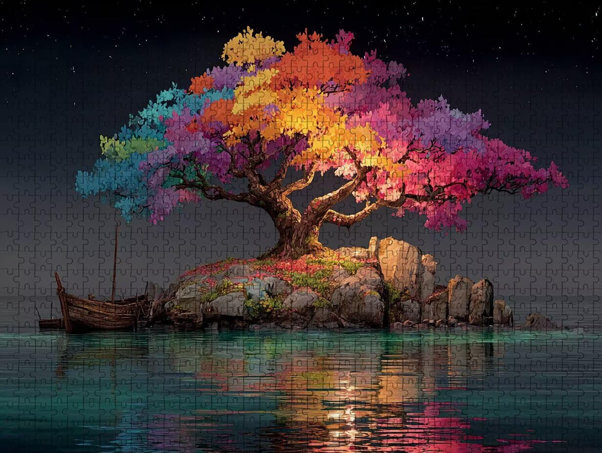 Barca Puzzle 4000 Pezzi Adulti, Puzzle Legno con Scatola 141x87cm, Idea Regalo Uomo e Donna, Giochi Divertenti per Familiar, Squisita confezione Regalo, Estate Decorazioni, (Cielo Stellato) D-7872