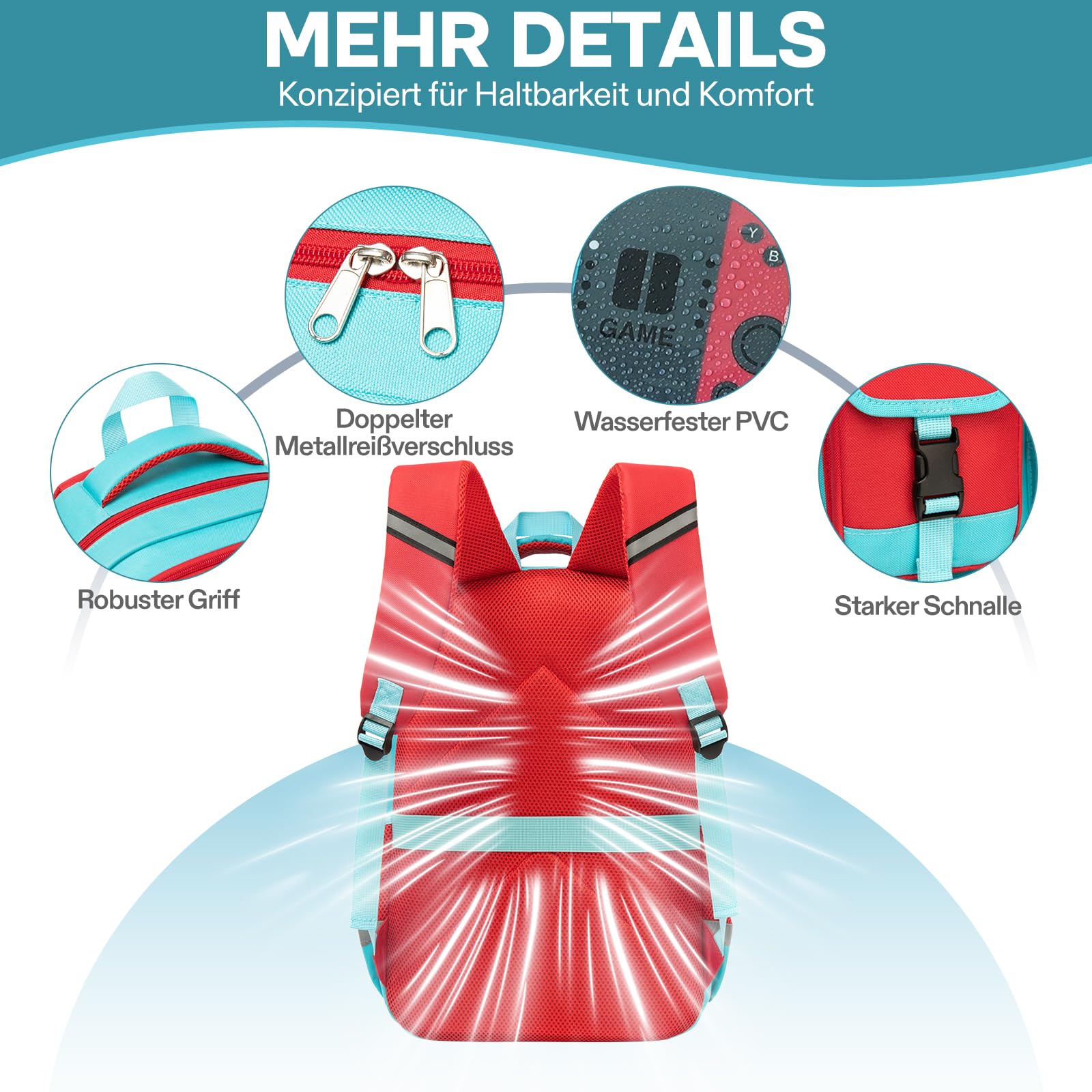 Beaulyn Mochila escolar Gamer para niños y niños, mochila de viaje para estudiantes de primaria y secundaria para 6-18 años