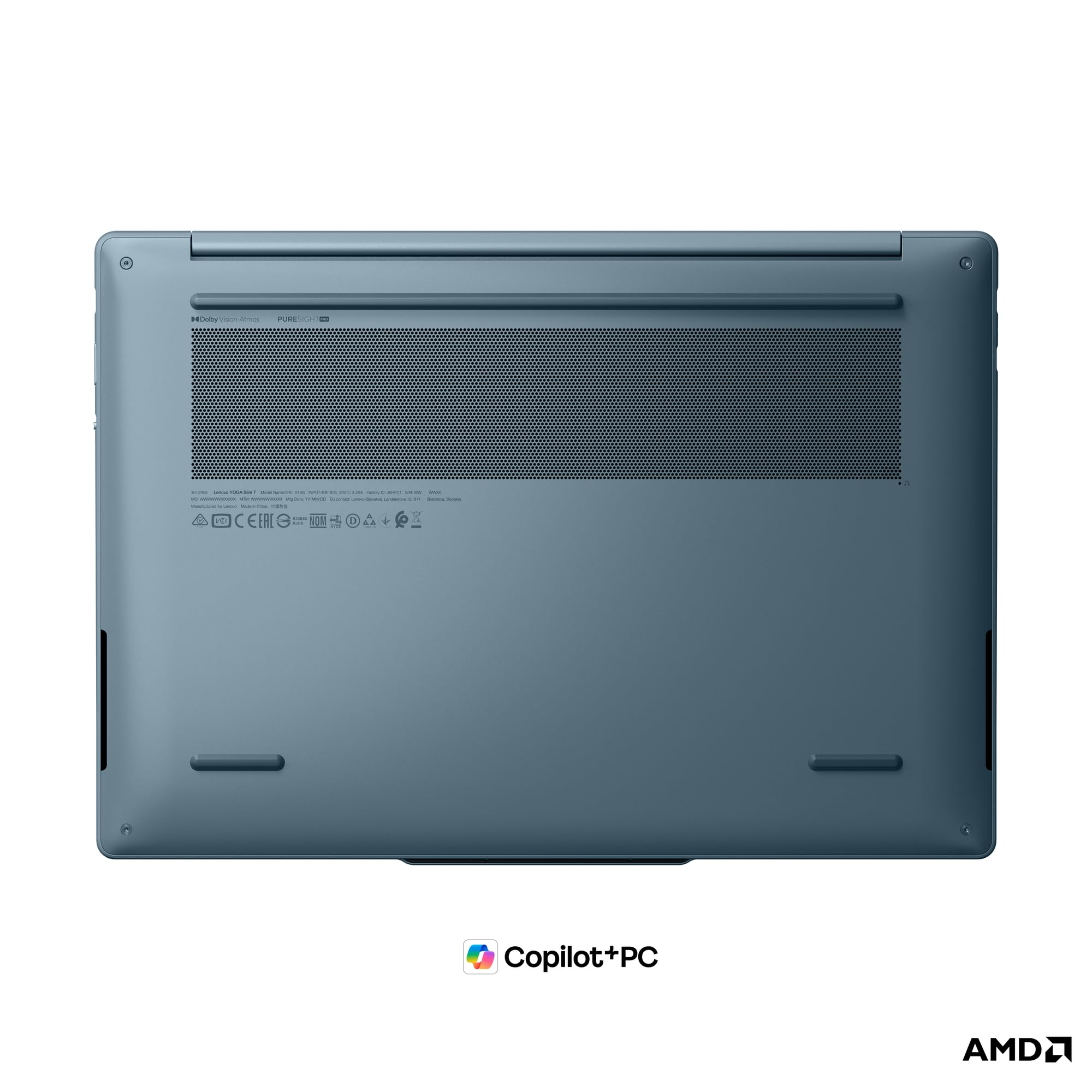 Lenovo Yoga Slim 7 Laptop | 14" 2.8K WUXGA OLED Display | AMD Ryzen AI 7 445 | 16GB RAM | 1TB SSD | AMD Radeon Grafik | Windows 11 | QWERTZ | Tidal Teal | 3 Monate Premium Care