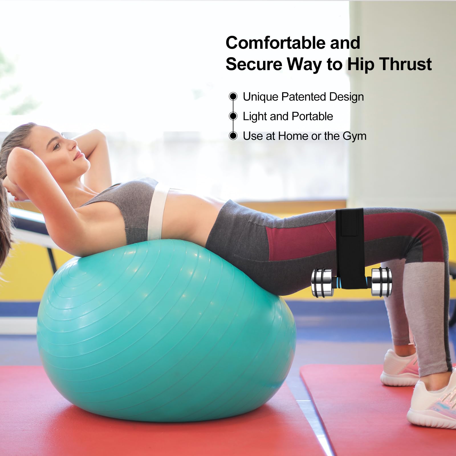 Cinto Impulso Quadril YARKHI - Para Exercícios Glúteos