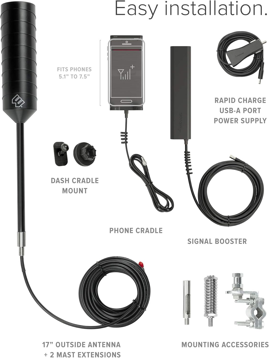 Discount 90% weBoost Drive Sleek OTR - Cell Phone Signal Booster for Trucks | Boosts 5G & 4G LTE for All U.S. Carriers- Verizon, AT&T, T-Mobile | Magnetic Roof Antenna | Made in USA | FCC Approved (model 470235)