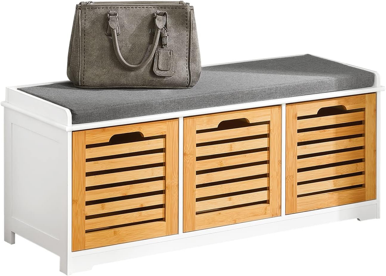Banc De Rangement SoBuy FSR65-K-DG Coffre à Jouets Avec 2 Paniers Et Coussin Rembourre 89810983 Coffre Rangement Interieur