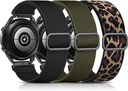 Ouwegaga Paquete de 3 bandas elásticas de 0.86 pulgadas compatibles con Samsung WatchSamsung Galaxy Watch 3 Band 1.772 inGalaxy Watch 1.811
