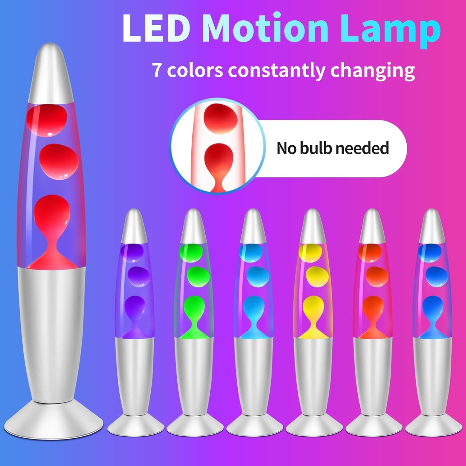 CELLUSTOP Czerwona lampa lawowa w kształcie rakiety - lampa ścienna Magma Lava - 2 żarówki R39 25 W w zestawie, kabel z przełącznikiem - Czerwony