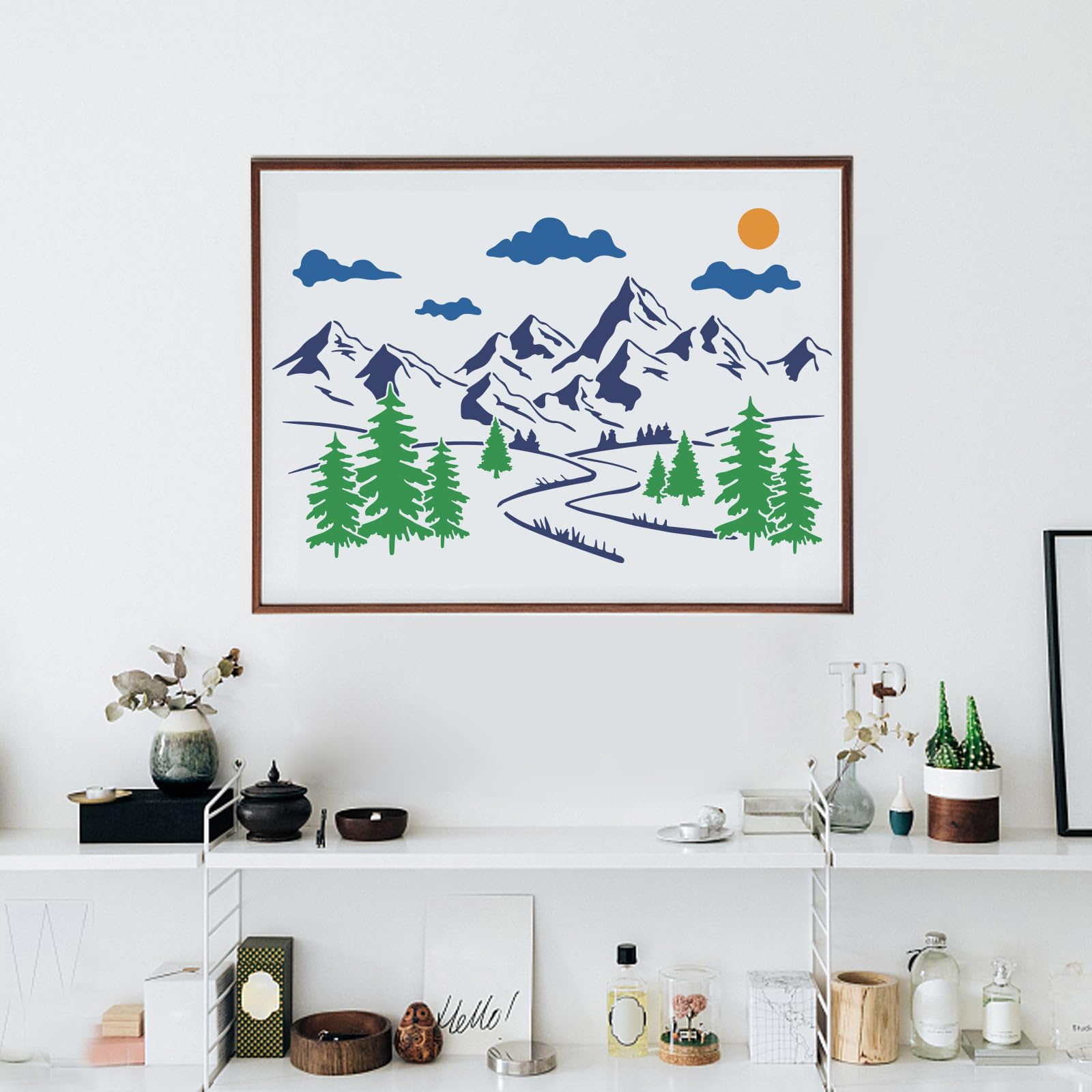 Stencil Casa Sull'Albero MAYJOYDIY - 29,7x21 Cm - Sagoma Riutilizzabile Per Pittura Su Pareti, Legno E Tela - 2