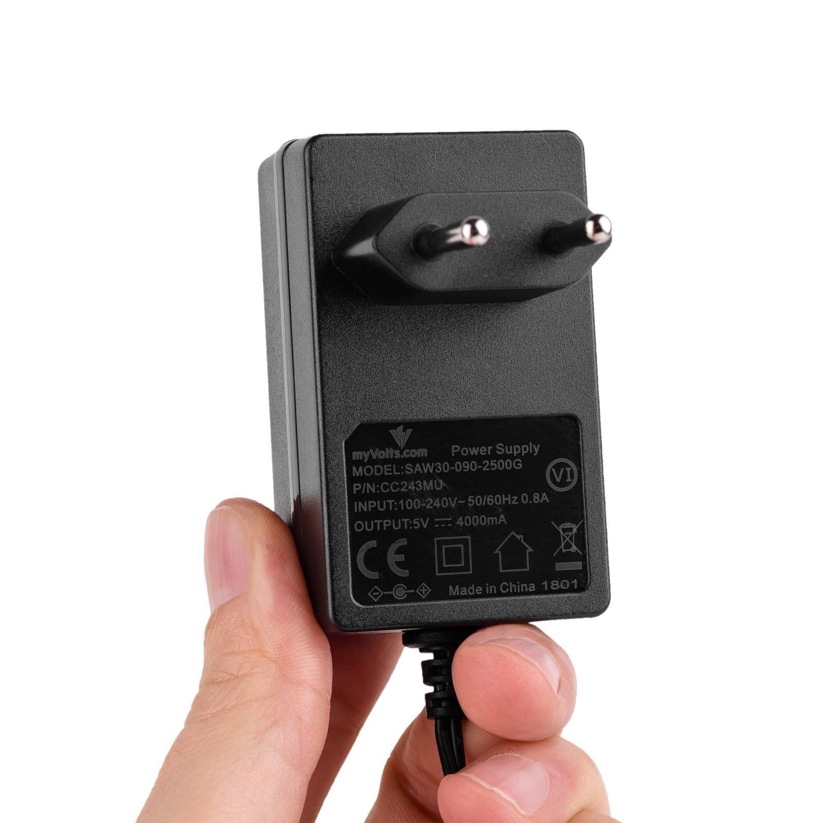 myVolts Chargeur/Alimentation 5V Compatible avec Denon MC7000 Contrôleur DJ (Adaptateur Secteur) - Prise française