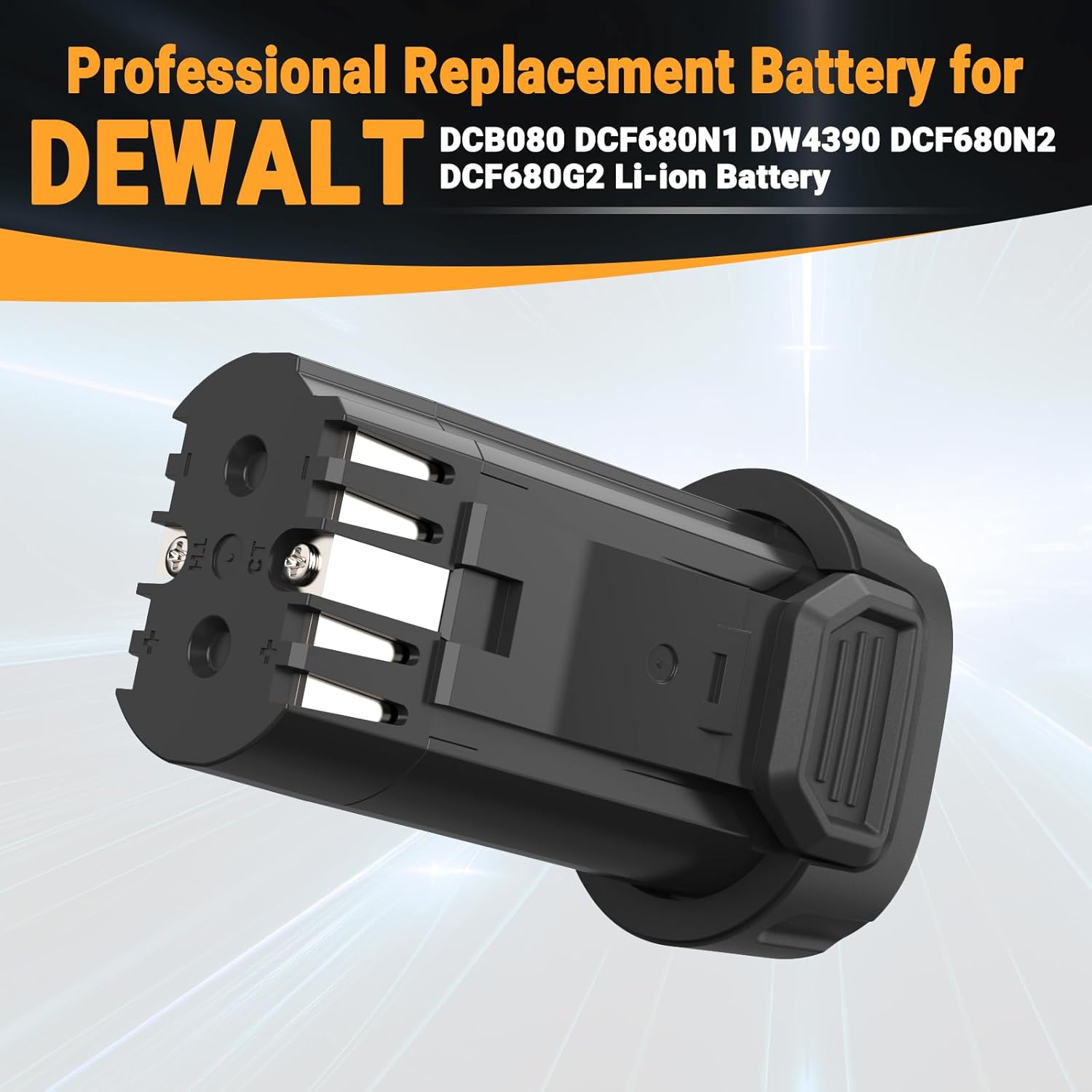 Shentec 1500mAh 8-Volt Replacement Battery Compatible with DEWALT DCB080 Dewalt DCF680N1 DW4390 DCF680N2 DCF680G2, Li-ion Battery(2 Pack)