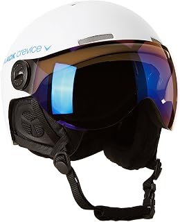 BLACK CREVICE Casco de esquí Gstaad I Casco de esquí con Visera I para Hombres y Mujeres I Casco de ski de policarbonato I Casco Transpirable I Talla Ajustable