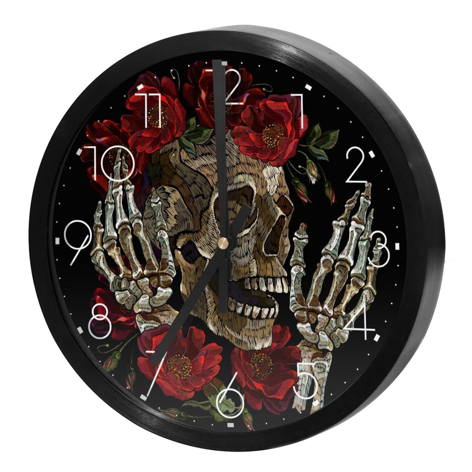 Horloge murale silencieuse style gothique avec mécanisme à quartz pour chambre et salon