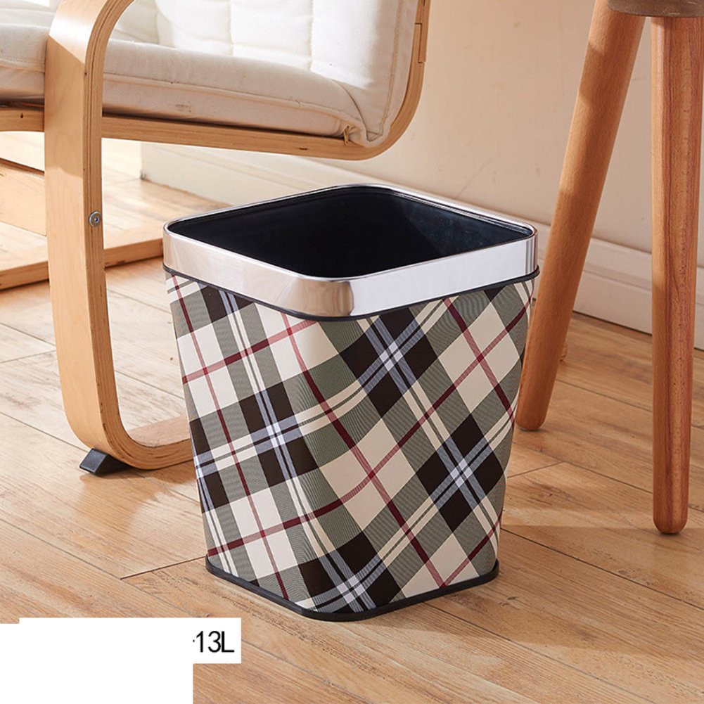 SLINGDA European-style Square Covered Dustbin Home Kitchen Garbagetoilet Living Room Trash Barrel-q