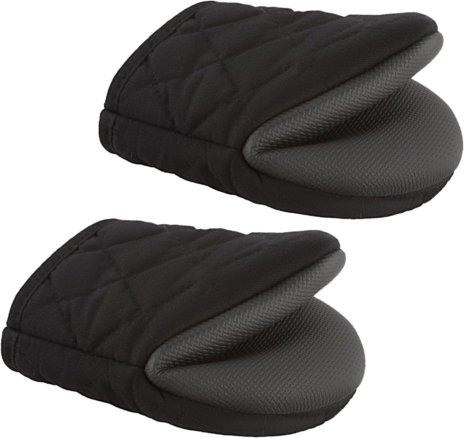Sibba Oven Mitts Pot Holders Sets 2 PCS Non-Slip Silicone Grip Heat Hot Resistant Pads Pair Apartment Essentials Kitchen Grilling Mittens Thick Glove Cooking Cuisine Short Hotpot Potholders