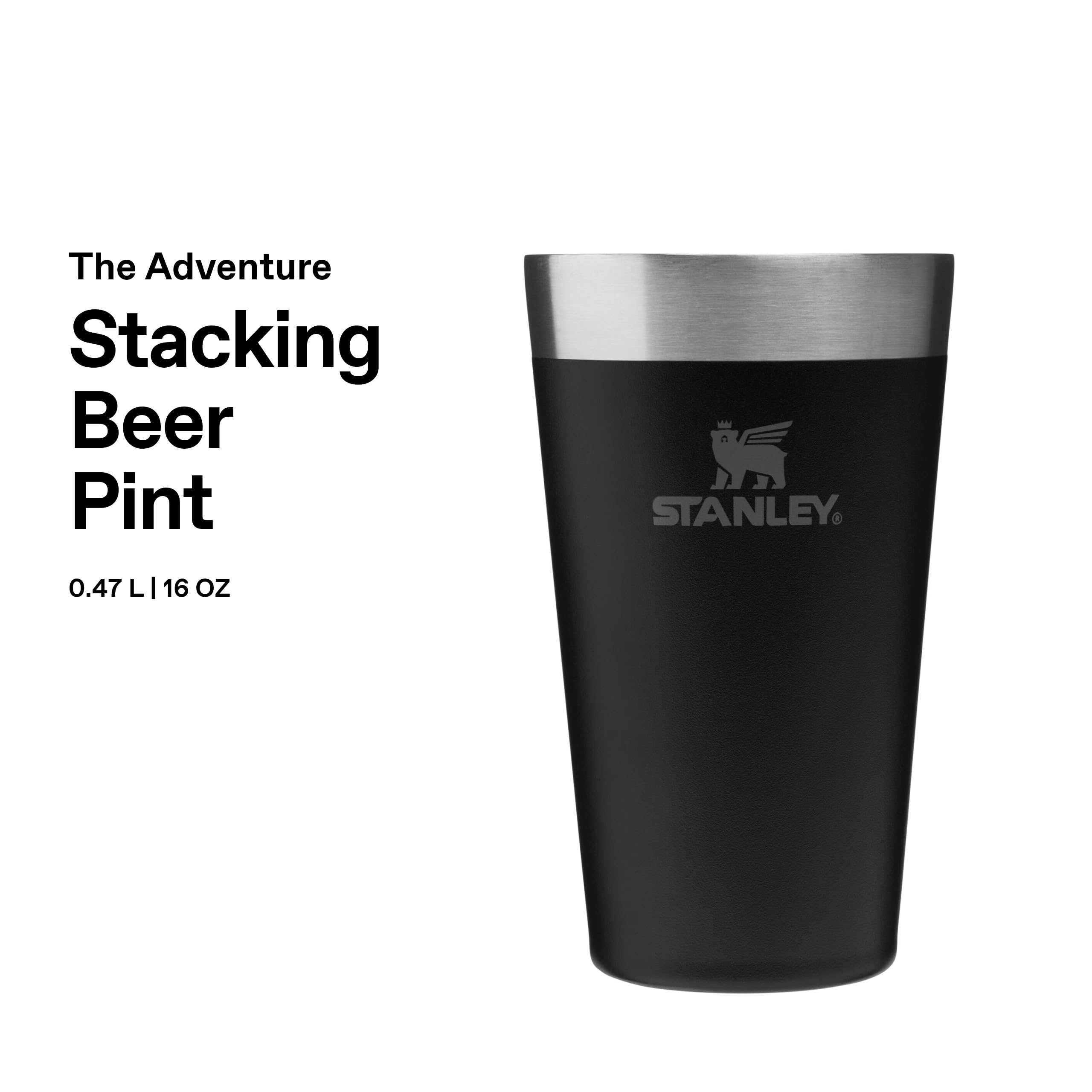 Amazon.com: STANLEY Adventure Stacking Beer Pint 0.47L - Travel