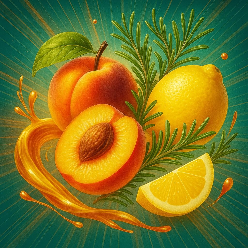 Peach Verde - Pfirsich-Rosmarin-Zitrone Aroma Konzentrat - Vegan - Sasami - 100ml