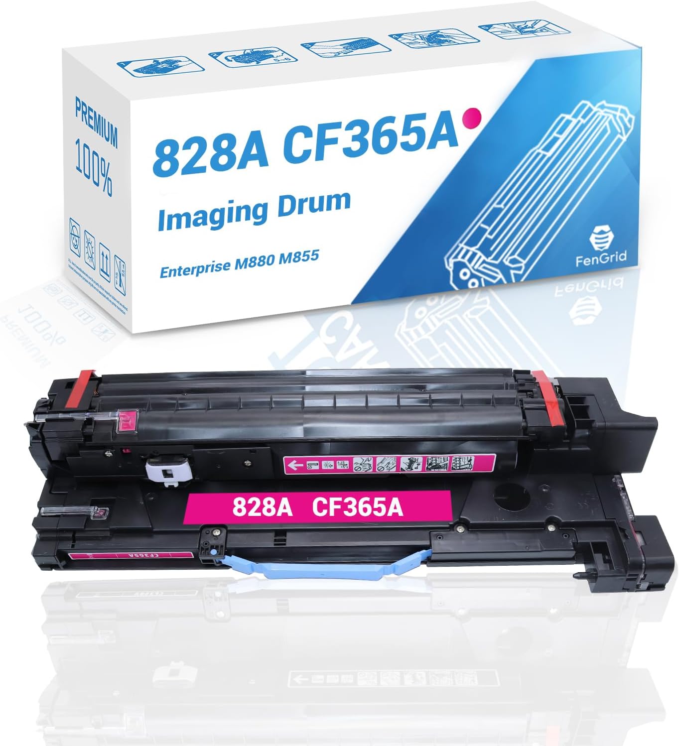 CF365A 828A Magenta Drum Unit Works with Printer Models HP 828A LaserJet Enterprise M855 M880 (Magenta)